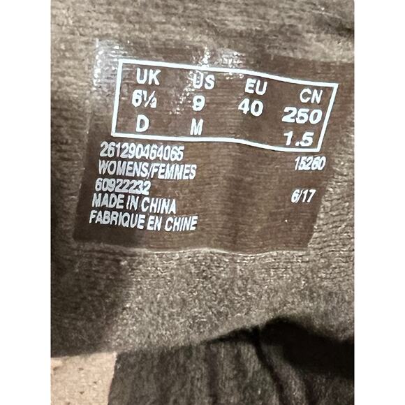 Clarks Collection Soft Cushions Olive Suede & Leather Lace Block Heels Size 9 - Picture 6 of 8